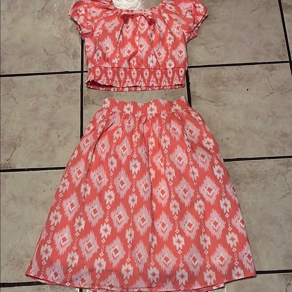 Haute Hippie Other - Haute Hippie Pink and White Kids Top and Skirt Set